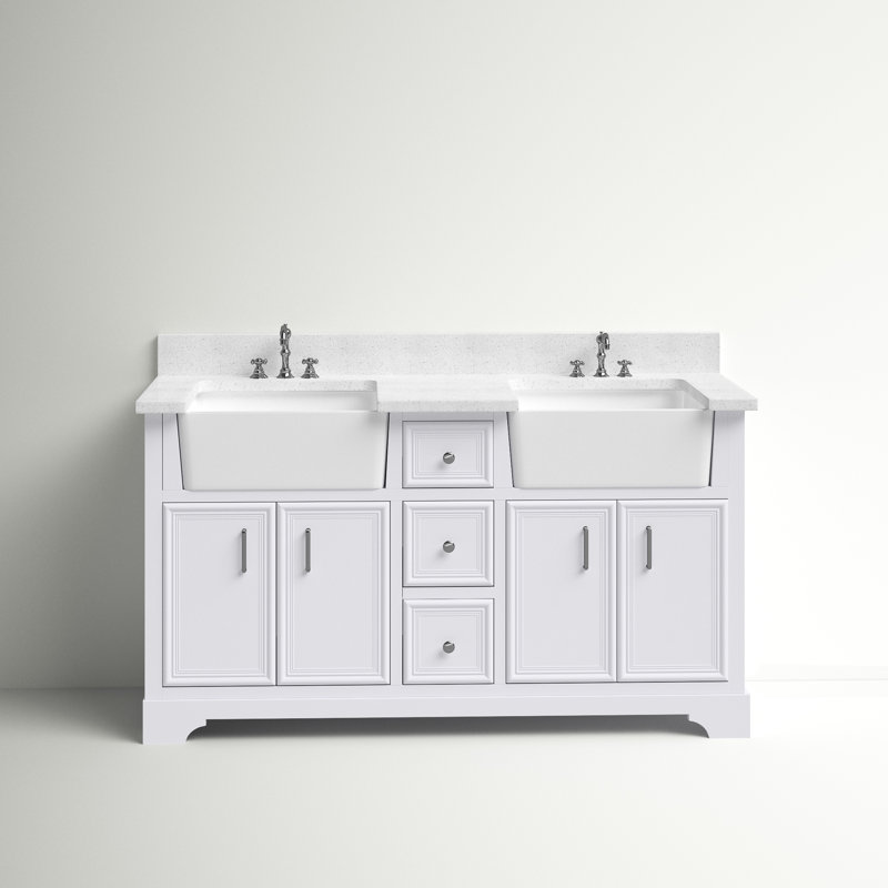 Sand & Stable Emiliano 60'' Double Bathroom Vanity with Top & Reviews Wayfair